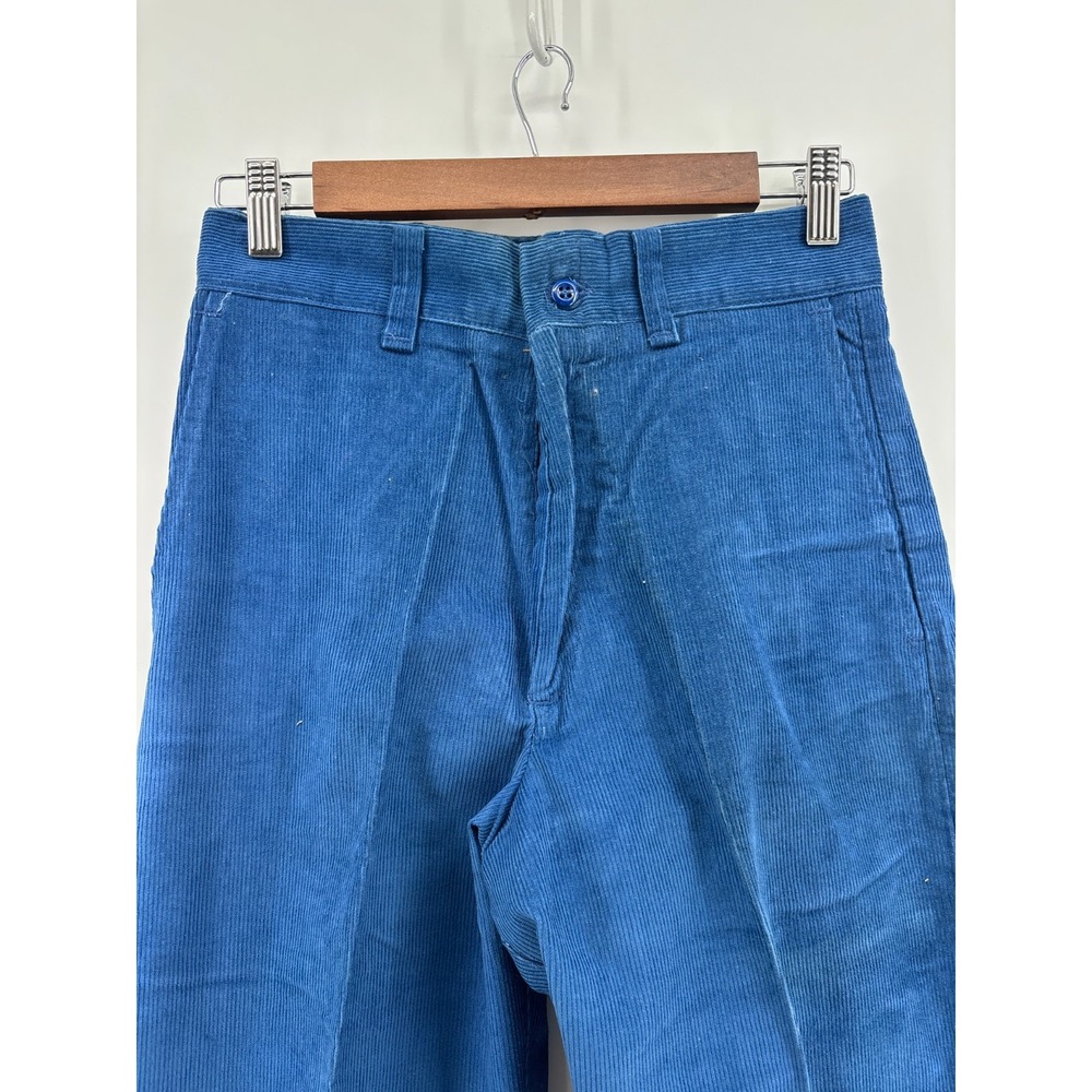 DeeCee Vintage Corduroy Pants Mens 28x34 Blue Straight Leg USA Made Deadstock